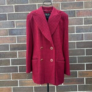 Escada Margaretha Ley Virgin Wool Printed Blazer